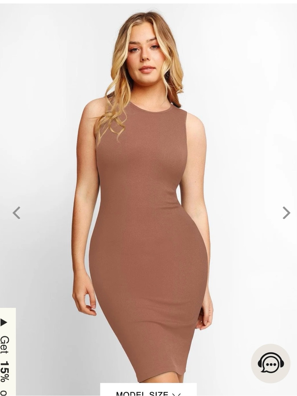 Popilush Shape ware modal tummy contol midi dress